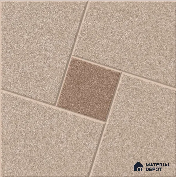 Brown Patterned Tile TL 09069 C Argon Sand 16 inch x 16 inch Vitrified Carving Matte Finish - 12 mm | | Suitable for Parking, Terrace | Pattern Alignment May Vary | 2-3 mm Spacer is Mandatory