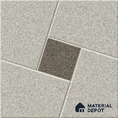 Grey Patterned  Tile TL 09069 D  Argon Gris 16 inch x 16 inch Vitrified Carving Matte Finish - 12 mm |  | Suitable for Parking, Terrace | Pattern Alignment May Vary | 2-3 mm Spacer is Mandatory