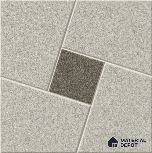 Grey Patterned Tile TL 09069 D Argon Gris 16 inch x 16 inch Vitrified Carving Matte Finish - 12 mm | | Suitable for Parking, Terrace | Pattern Alignment May Vary | 2-3 mm Spacer is Mandatory