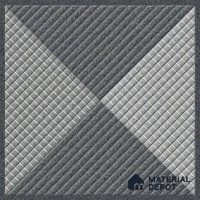 Multi Colour Stone Tile TL 09061  9140 16 inch x 16 inch Vitrified Carving Matte Finish - 12 mm |  | Suitable for Parking, Terrace | Pattern Alignment May Vary | 2-3 mm Spacer is Mandatory