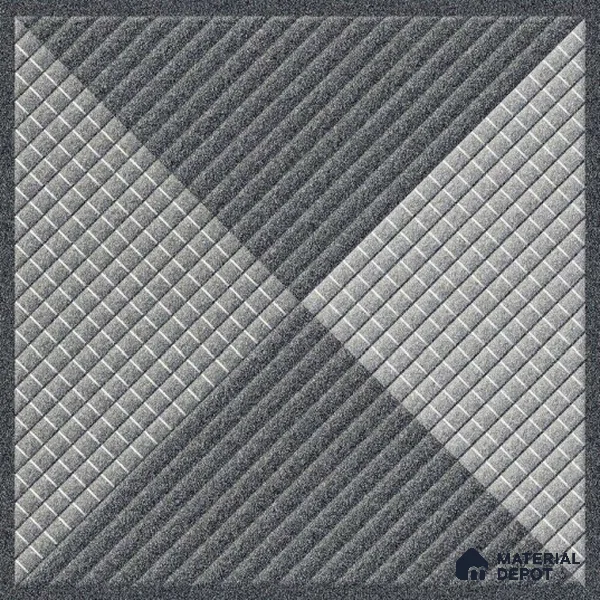 Multi Colour Stone Tile TL 09061 9140 16 inch x 16 inch Vitrified Carving Matte Finish - 12 mm | | Suitable for Parking, Terrace | Pattern Alignment May Vary | 2-3 mm Spacer is Mandatory