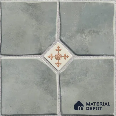 Grey Stone Tile TL 09075 B  Flintstone Verde 16 inch x 16 inch Vitrified Carving Matte Finish - 12 mm |  | Suitable for Parking, Terrace | Pattern Alignment May Vary | 2-3 mm Spacer is Mandatory