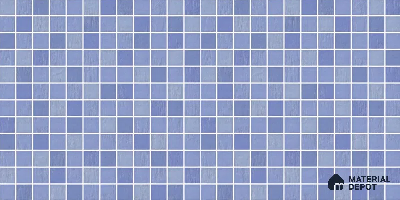Blue Faux Mosaic Wall & Floor Tile TL 09096 B  Ester Blue 1 ft x 1 ft Ceramic Glossy Finish - 9 mm | Suitable for Highlighter Wall, Bathroom, Kitchen Wall & Backsplash