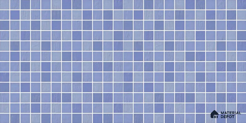 Blue Faux Mosaic Wall & Floor Tile TL 09096 B  Ester Blue 1 ft x 1 ft Ceramic Glossy Finish - 9 mm | Suitable for Highlighter Wall, Bathroom, Kitchen Wall & Backsplash