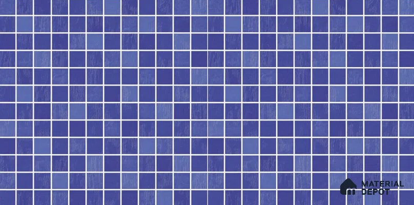 Blue Faux Mosaic Wall & Floor Tile TL 09096 C  Ester Verde 1 ft x 1 ft Ceramic Glossy Finish - 9 mm | Suitable for Highlighter Wall, Bathroom, Kitchen Wall & Backsplash