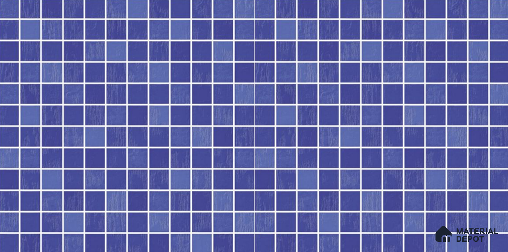 Blue Faux Mosaic Wall & Floor Tile TL 09096 C  Ester Verde 1 ft x 1 ft Ceramic Glossy Finish - 9 mm | Suitable for Highlighter Wall, Bathroom, Kitchen Wall & Backsplash