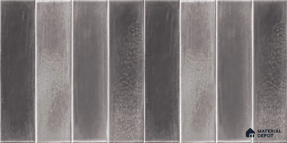 Grey Faux Subway Wall Tile TL 09094 G  Lucido Grey 1 ft x 1 ft Ceramic Glossy Finish - 9 mm | Suitable for Highlighter Wall, Bathroom, Kitchen Wall & Backsplash | Please Expect a Slight Variation of Pattern