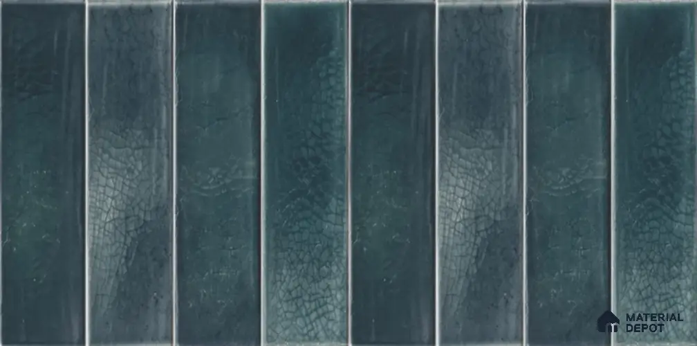 Green Faux Subway Wall Tile TL 09094 Lucido Aqua 1 ft x 1 ft Ceramic Glossy Finish - 9 mm | Suitable for Highlighter Wall, Bathroom, Kitchen Wall & Backsplash | Please Expect a Slight Variation of Pattern