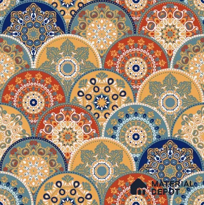 Moroccan Wall & Floor Tile TL 09109 146 1 ft x 1 ft Vitrified Carving Matte Finish - 9 mm | Suitable For Bathroom, Kitchen, Balcony | Please Expect a Slight Variation of Pattern