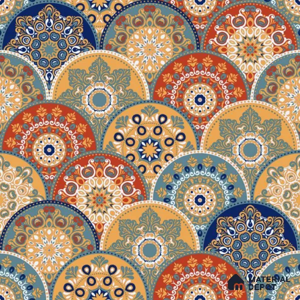 Moroccan Wall & Floor Tile TL 09109 146 1 ft x 1 ft Vitrified Carving Matte Finish - 9 mm | Suitable For Bathroom, Kitchen, Balcony | Please Expect a Slight Variation of Pattern