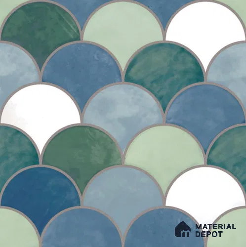 Moroccan Wall & Floor Tile TL 09108  138 1 ft x 1 ft Vitrified Carving Matte Finish - 9 mm | Suitable for Highlighter Wall, Kitchen Wall & Backsplash | Please Expect a Slight Variation of Pattern