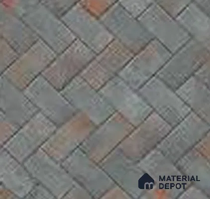 Grey Stone Floor Tile TL 07610  Ladrillo Gris 2 ft x 2 ft Vitrified Matte Finish - 12 mm | Please Expect a Slight Variation of Pattern