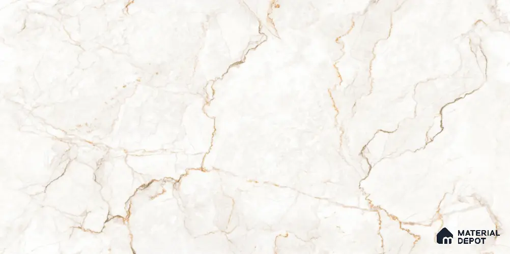 White Marble Tile TL 08769 Royal Sanzio Avorio 4 ft x 2 ft Vitrified Carving Matte Finish - 9 mm | Suitable for Living Room, Bedroom, Bathroom