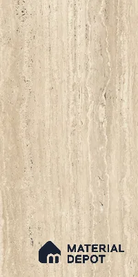 Brown Stone  Tile TL 08767  Royal Xtreme Travertino 4 ft x 2 ft Vitrified Carving Matte Finish - 9 mm |  | Suitable for Living Room, Bedroom, Bathroom