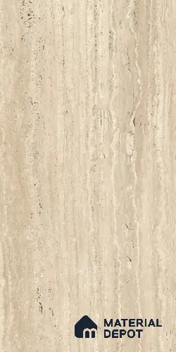 Brown Stone Tile TL 08767 Royal Xtreme Travertino 4 ft x 2 ft Vitrified Carving Matte Finish - 9 mm | | Suitable for Living Room, Bedroom, Bathroom