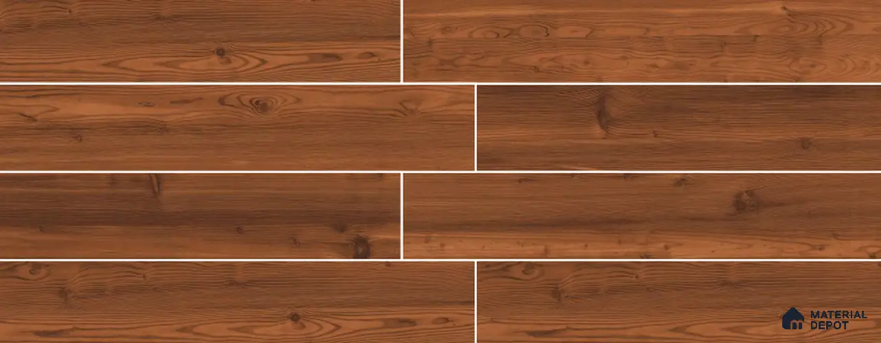 Brown Wooden Strip Floor & Wall Tile TL 09137 Grainor Rose Wood Spatula 4 ft x 8 Inch Vitrified Carving Matte Finish - 9 mm | Suitable for Living Room, Bedroom, Foyer, Dining | 2-3 mm Spacer is Mandatory