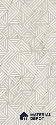Grey Patterned Wall & Floor Tile TL 10249  Ferior Vortex Decor 5.2 ft x 2.6 ft Vitrified Carving Matte Finish - 9 mm