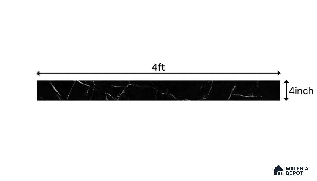Floor Tile TF 00355 Obsidian Vein 1200 x 100 mm Vitrified High Gloss Finish - 9 mm | | Suitable for Living Room, Bedroom, Bathroom