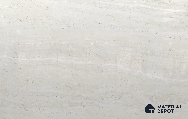 Large Formate Marble Floor & Wall Tile TL 11478 B Natura Travertine Bianco 6 ft x 4 ft Vitrified Lush Finish - 9 mm | 4 Random Design | Suitable for Living Room, Bedroom, Dining & Office