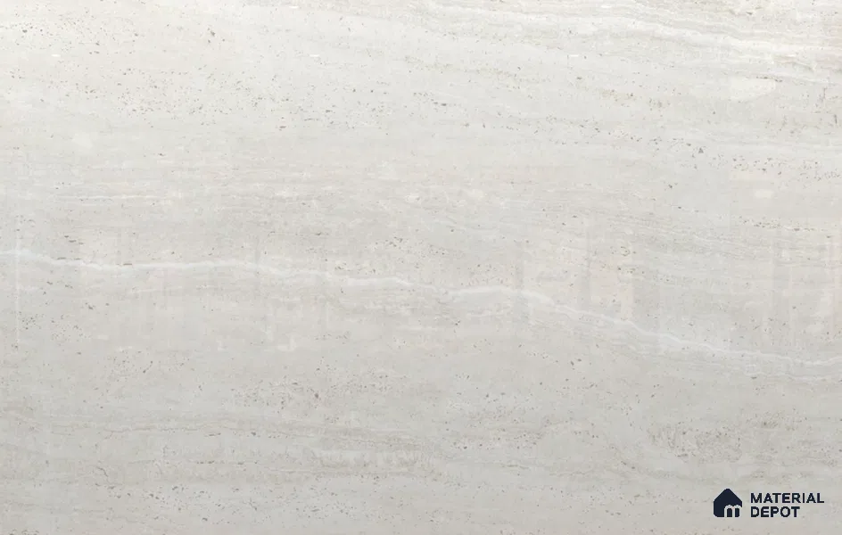 Large Formate Marble Floor & Wall Tile TL 11478 B Natura Travertine Bianco 6 ft x 4 ft Vitrified Lush Finish - 9 mm | 4 Random Design | Suitable for Living Room, Bedroom, Dining & Office