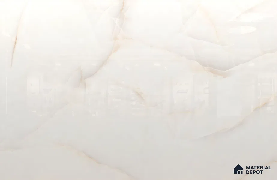 Large Formate Marble Floor & Wall Tile TL 11472 Forenz Gold 6 ft x 4 ft Vitrified Glossy Finish - 9 mm | 3 Random Design | Suitable for Living Room, Bedroom, Dining & Office