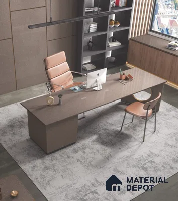 Plain Kitchen Counter Top Slab TL 11529 O Strong Stone Notella 8 ft x 3 ft Fullbody Matte Finish - 15 mm | Suitable for Table Top & Window Frame | Adhesive and Spacers Must be Used During Installation