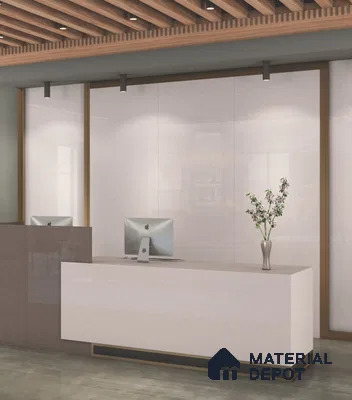 Plain Kitchen Counter Top Slab TL 11529 M Strong Stone Burk 8 ft x 3 ft Fullbody Matte Finish - 15 mm | Suitable for Table Top & Window Frame | Adhesive and Spacers Must be Used During Installation