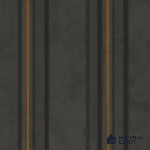 Brown Marble Louver PN 04127 8 ft x 4.9 inch Charcoal Panel - 12 mm | Suitable for Feature Wall, TV Unit & Living Room | Width is Subjected to 5% Variation