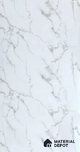 Ferrero 2A 01901 Snow Cascade 8 ft x 4 ft High Gloss Finish 6H Anti Scratch Acrylic Laminate - 1.5 mm | Suitable for Bedroom, TV Unit, Wardrobe, Kitchen Cabinet