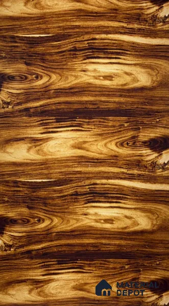 Wooden Look African Blackwood 8 ft x 4 ft PU Finish PVC Laminate - 1.5 mm | Suitable for TV Unit, Wardrobe, Kitchen Cabinets