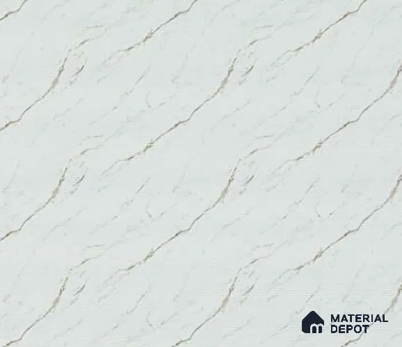 White Marble Decorative Wall Panel PN 03945 (AN 9643) 8 ft x 2 ft Charcoal Panel - 4 mm | Suitable for Feature Wall, TV Unit & Living Room | Width is Subjected to 5% Variation
