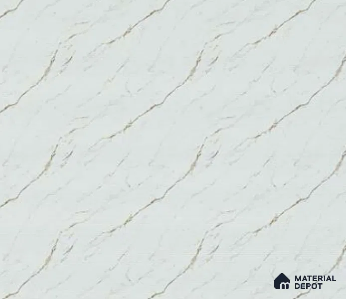 White Marble Decorative Wall Panel PN 03945 (AN 9643) 8 ft x 2 ft Charcoal Panel - 4 mm | Suitable for Feature Wall, TV Unit & Living Room | Width is Subjected to 5% Variation
