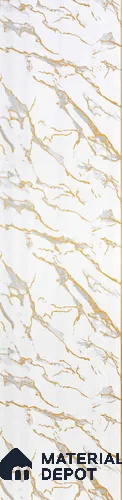 Beige Marble Decorative Wall Panel PN 03920 8 ft x 2 ft Charcoal Panel - 4 mm | Suitable for Feature Wall, TV Unit & Living Room | Width is Subjected to 5% Variation