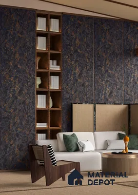Grey Metallic Decorative Wall Panel PN 03927 8 ft x 2 ft Charcoal Panel - 4 mm | Suitable for Feature Wall, TV Unit & Living Room | Width is Subjected to 5% Variation