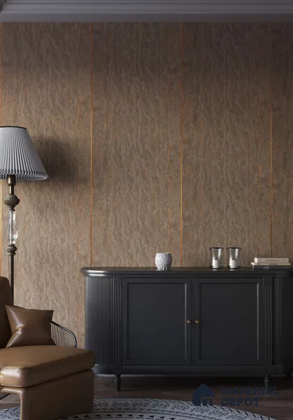 Brown Marble Decorative Wall Panel PN 03936 8 ft x 2 ft Charcoal Panel - 4 mm | Suitable for Feature Wall, TV Unit & Living Room | Width is Subjected to 5% Variation