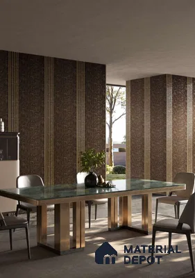 Brown Patterned Decorative Wall Panel PN 03940 8 ft x 2 ft Charcoal Panel - 4 mm | Suitable for Feature Wall, TV Unit & Living Room | Width is Subjected to 5% Variation