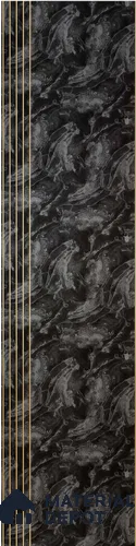Black Patterned Decorative Wall Panel PN 03941 8 ft x 2 ft Charcoal Panel - 4 mm | Suitable for Feature Wall, TV Unit & Living Room | Width is Subjected to 5% Variation