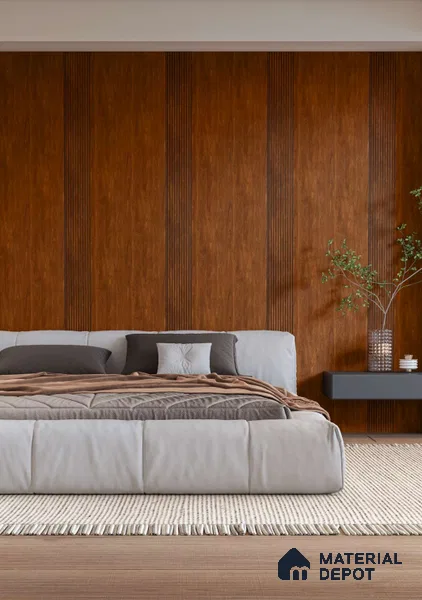 Brown Patterned Decorative Wall Panel PN 03943 8 ft x 2 ft Charcoal Panel - 4 mm | Suitable for Feature Wall, TV Unit & Living Room | Width is Subjected to 5% Variation