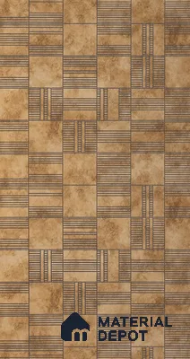 Brown Patterned Look Charcoal Decorative Wall Panel PN 00371 B 8 ft x 2 ft - 4 mm | Suitable for Feature Wall, TV Unit & Living Room | Width is Subjected to 5% Variation
