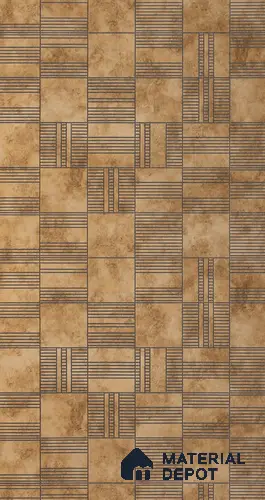 Brown Patterned Look Charcoal Decorative Wall Panel PN 00371 B 8 ft x 2 ft - 4 mm | Suitable for Feature Wall, TV Unit & Living Room | Width is Subjected to 5% Variation