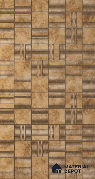Brown Patterned Look Charcoal Decorative Wall Panel PN 00371 B 8 ft x 2 ft - 4 mm | Suitable for Feature Wall, TV Unit & Living Room | Width is Subjected to 5% Variation