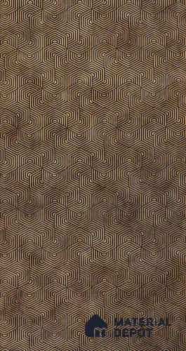 Brown Patterned Look Charcoal Decorative Wall Panel PN 00362 C 8 ft x 2 ft - 4 mm | Suitable for Feature Wall, TV Unit & Living Room | Width is Subjected to 5% Variation