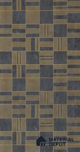 Grey Patterned Look Charcoal Decorative Wall Panel PN 00371 C 8 ft x 2 ft - 4 mm | Suitable for Feature Wall, TV Unit & Living Room | Width is Subjected to 5% Variation