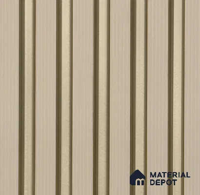 Beige Plain Colour Louver PN 04065 9.5 ft x 4.9 inch Charcoal Panel - 12 mm | Suitable for Feature Wall, TV Unit & Living Room | Width is Subjected to 5% Variation