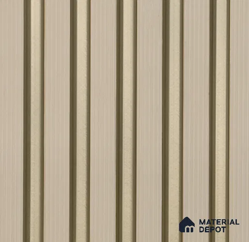 Beige Plain Colour Louver PN 04065 9.5 ft x 4.9 inch Charcoal Panel - 12 mm | Suitable for Feature Wall, TV Unit & Living Room | Width is Subjected to 5% Variation