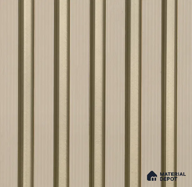 Beige Plain Colour Louver PN 04065 9.5 ft x 4.9 inch Charcoal Panel - 12 mm | Suitable for Feature Wall, TV Unit & Living Room | Width is Subjected to 5% Variation