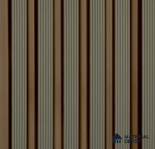 Grey Plain Colour Louver PN 04066 9.5 ft x 4.9 inch Charcoal Panel - 12 mm | Suitable for Feature Wall, TV Unit & Living Room | Width is Subjected to 5% Variation