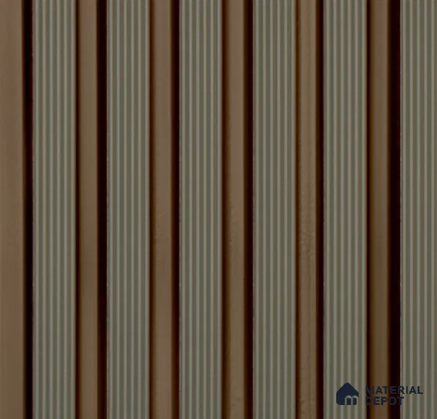 Grey Plain Colour Louver PN 04066 9.5 ft x 4.9 inch Charcoal Panel - 12 mm | Suitable for Feature Wall, TV Unit & Living Room | Width is Subjected to 5% Variation