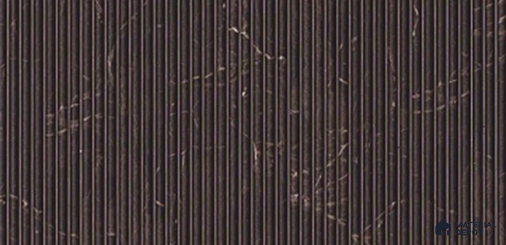 Brown Marble Louver PN 03883 9.5 ft x 6 inch Charcoal Panel - 10 mm | Suitable for Feature Wall, TV Unit & Living Room | Width is Subjected to 5% Variation