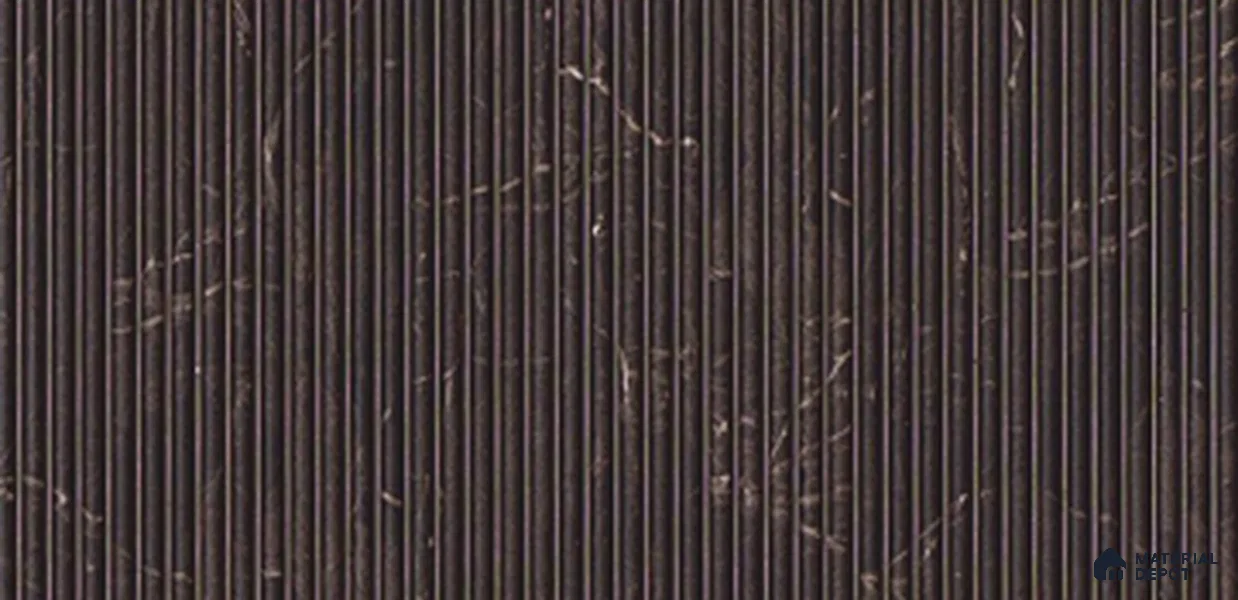 Brown Marble Louver PN 03883 9.5 ft x 6 inch Charcoal Panel - 10 mm | Suitable for Feature Wall, TV Unit & Living Room | Width is Subjected to 5% Variation